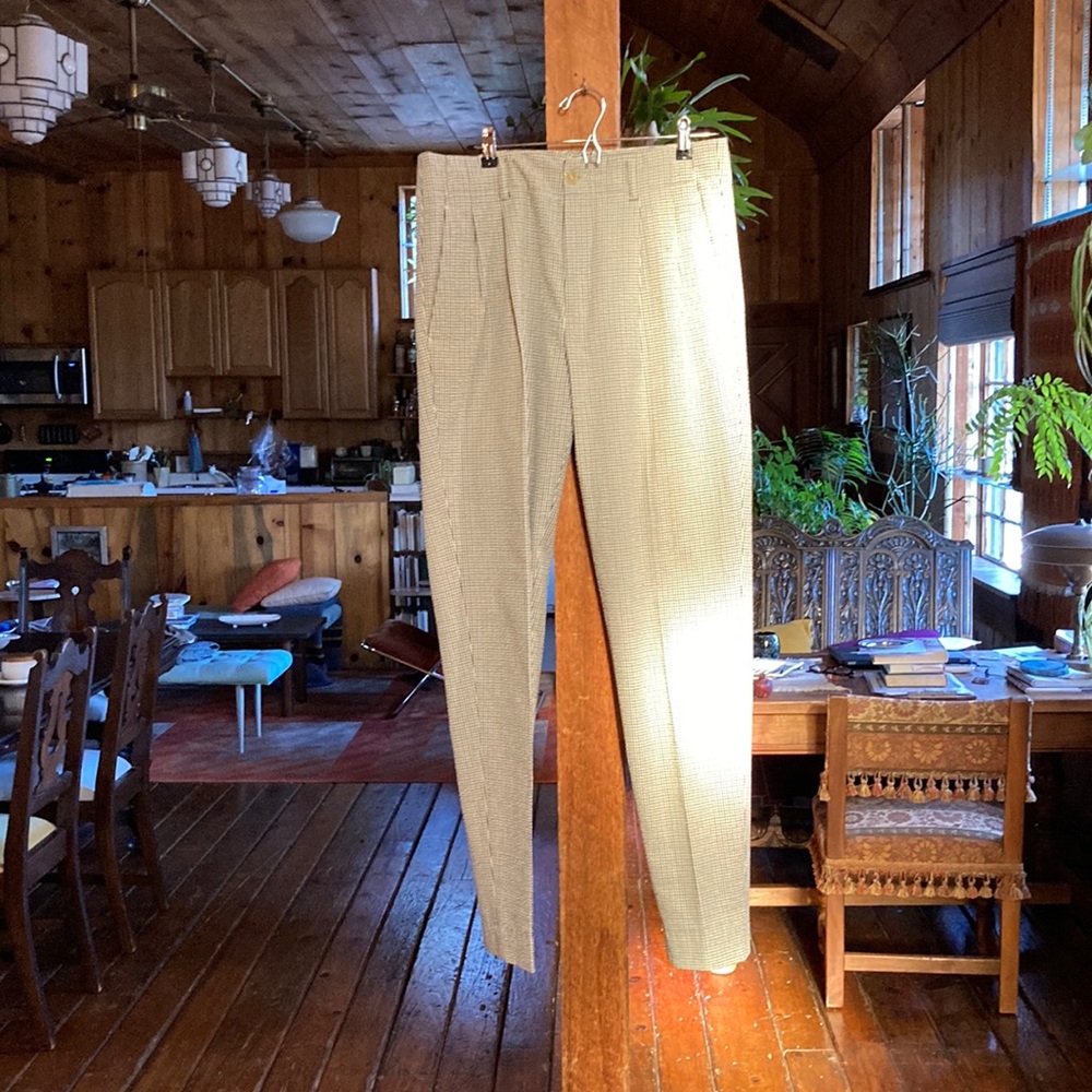 United Bamboo pleated, seersucker pants